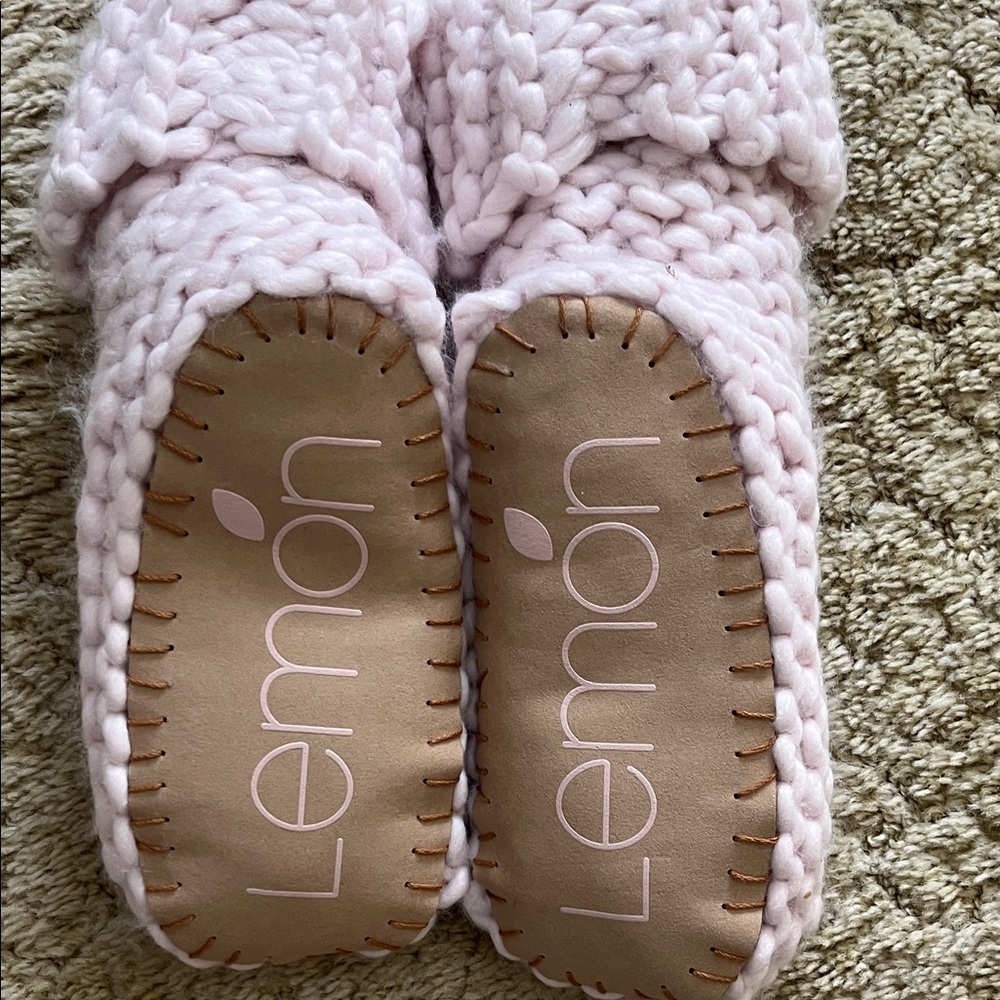 Lemon Soft Pink Knit Footwear